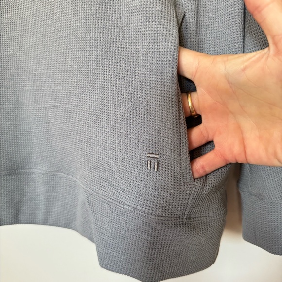 Tommy John Zen waffle knit hooded sweatshirt color, Quiet Shade Size Medium - Picture 13 of 13